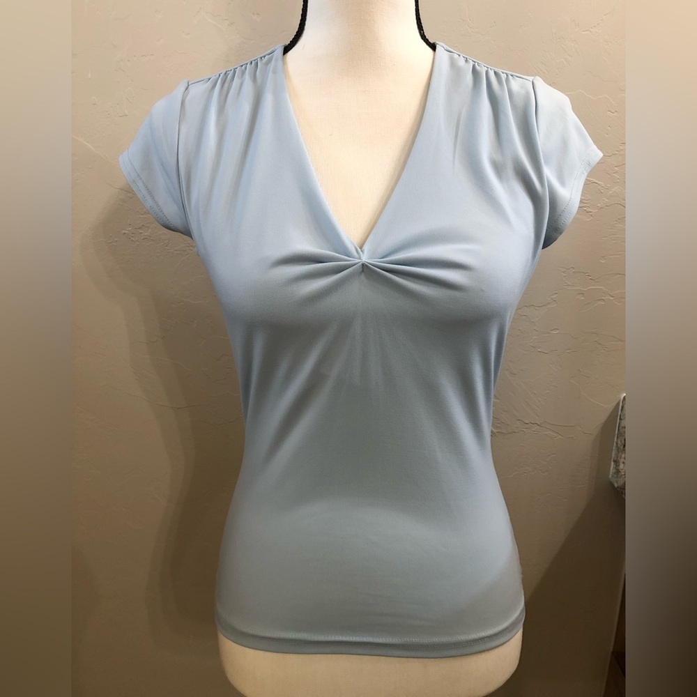 Light blue top